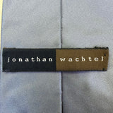 Jonathan Wachtel Mens Blue Silk Neck Tie Made In USA Classic Formal Design