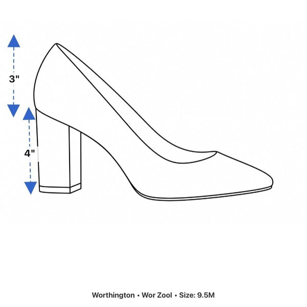 Worthington Women’s Beige Faux Patent Leather Zool Block High Heels Size 9.5M