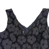 Topshop Womens Black Fit & Flare Floral Pattern Sleeveless V-Neck Dress Size 12