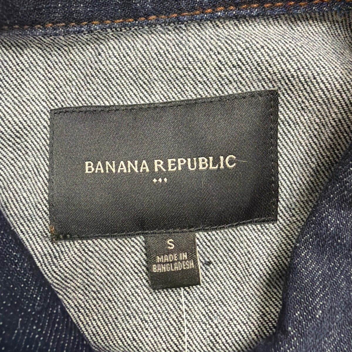 Banana Republic Womens Dark Wash Denim Jacket Casual Button-Up Sz S