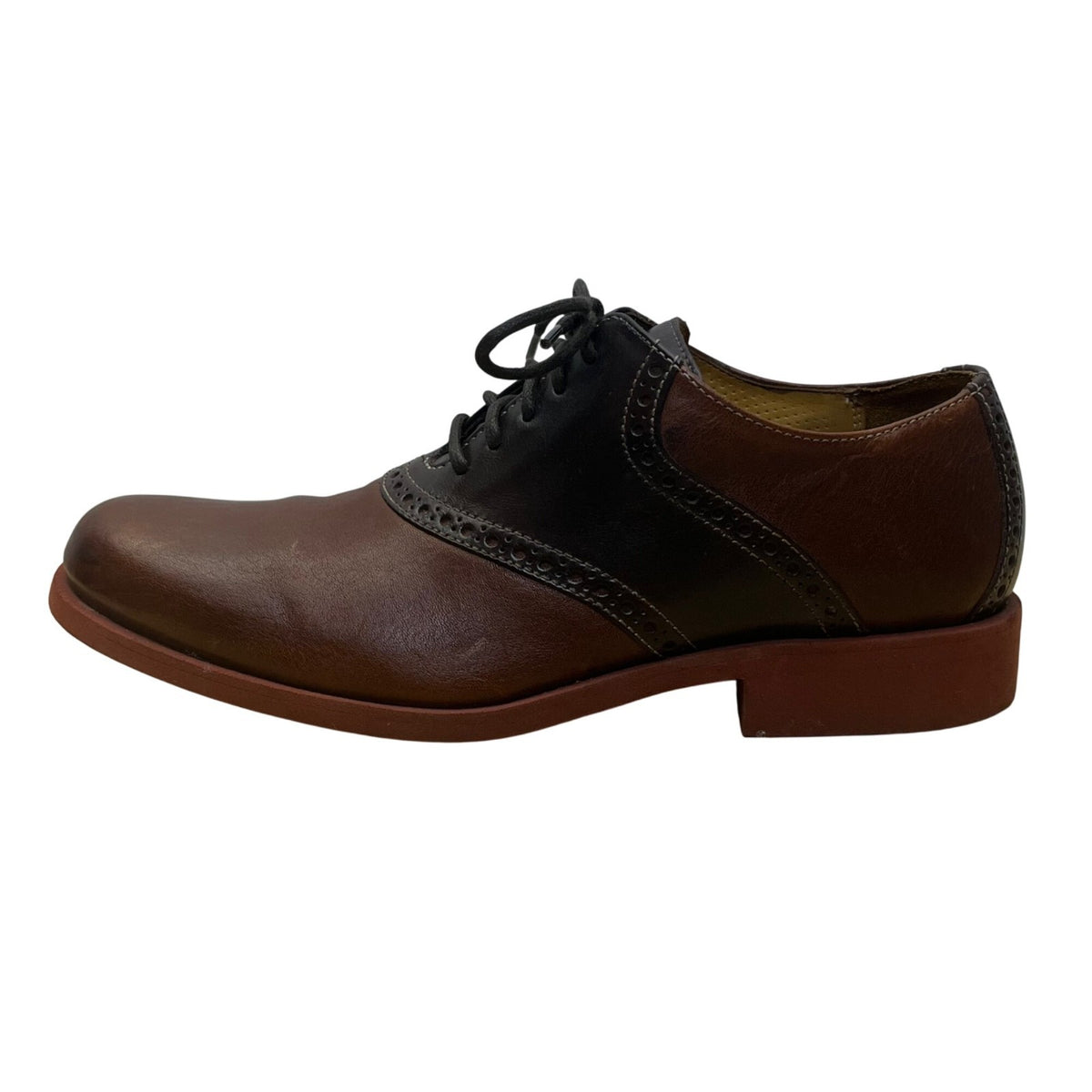 Cole Haan Men’s Brown & Black Leather Oxford Wingtip Dress Shoes Size 7