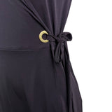 Ivanka Trump Womens Black Wrap Dress Tie Waist Sleeveless Sz XS