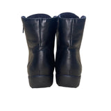 Munro American Women’s Black Leather Double Zip-Up Ankle Boots Size 9.5W
