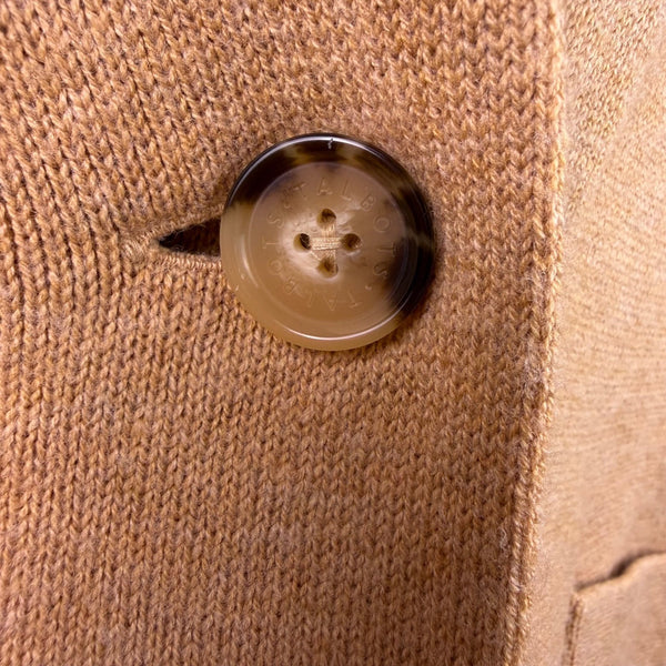 Talbots Womens Camel Nylon Wool Open Front Blazer Jacket With Pockets Size 2X