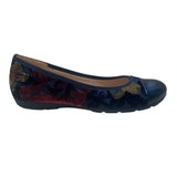 Gabor Women’s Black Multicolor Floral Pattern Patent Toe Ballet Flats Sz 5.5