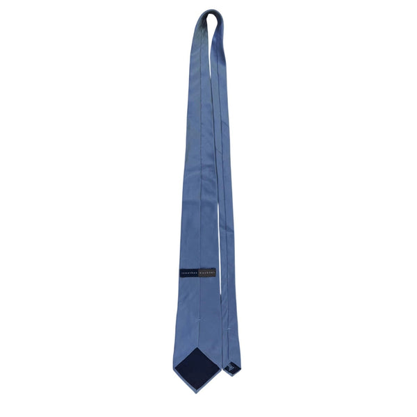 Jonathan Wachtel Mens Blue Silk Neck Tie Made In USA Classic Formal Design