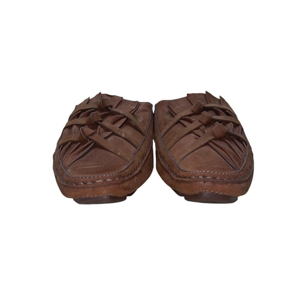 Privo By Clarks Women’s Brown Leather Slide Loafer-Style Mules Size 9.5M