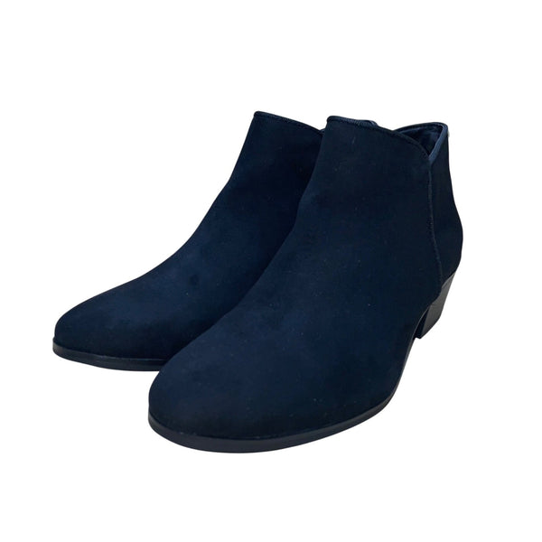 Style & Co Women’s Black Faux Suede Wileyyf Ankle Booties Size 7M
