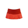Nike Womens Red Dri-Fit Polyester Striped Athletic Skirt Sporty Fit Size Large