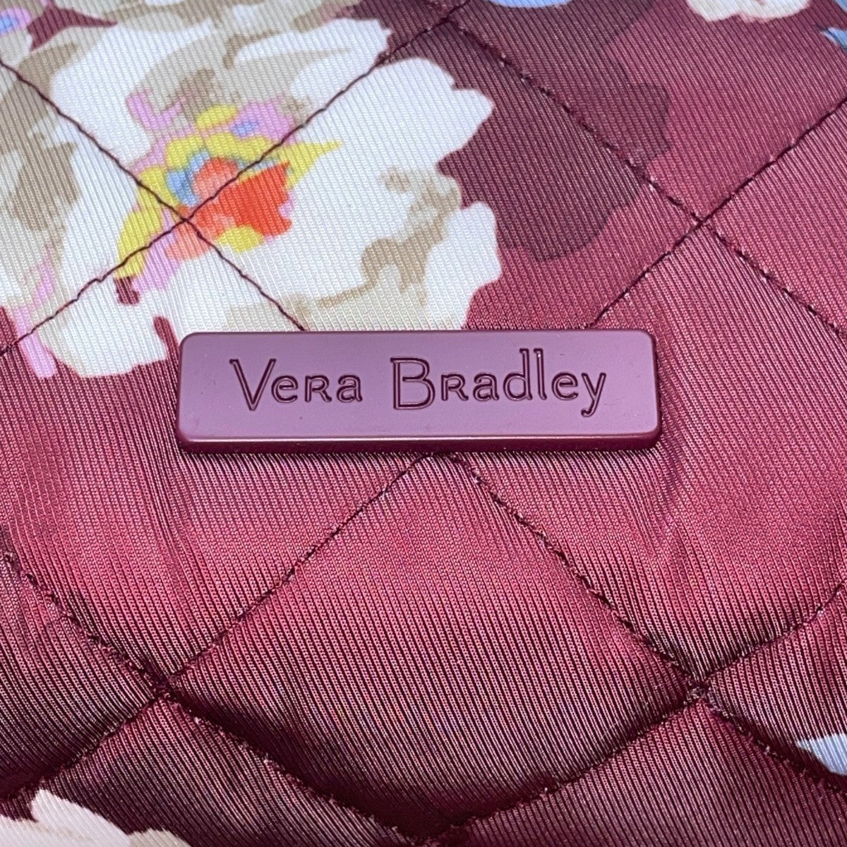 Vera Bradley Women’s Maroon Quilted Blooms & Branches Floral Print Vera Tote Bag