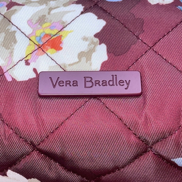 Vera Bradley Women’s Maroon Quilted Blooms & Branches Floral Print Vera Tote Bag