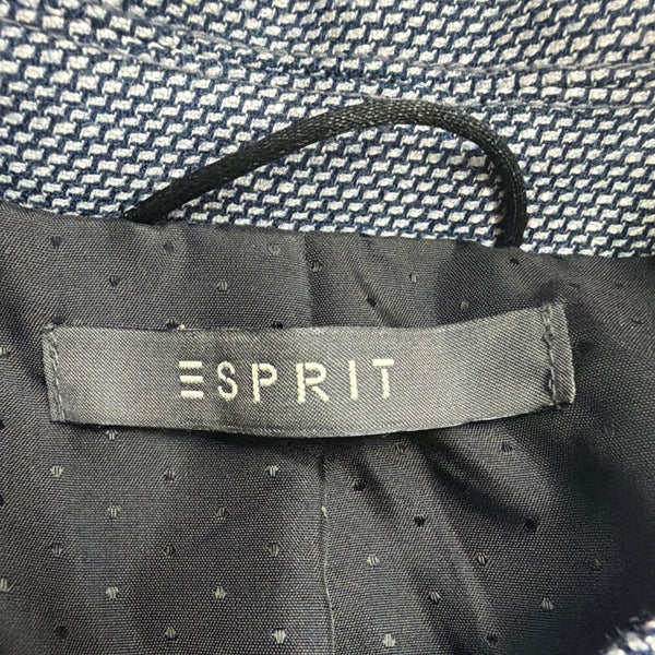 Esprit Womens Blue & Gray Single Breasted Blazer Career Jacket Size 8 