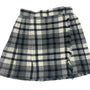 United Colors Of Benetton Plaid Black & White Skirt Sz 32 / 6Y