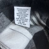 Women One SIze Faux Fur Jessica McClintock Black and White Plaid Shawl - New