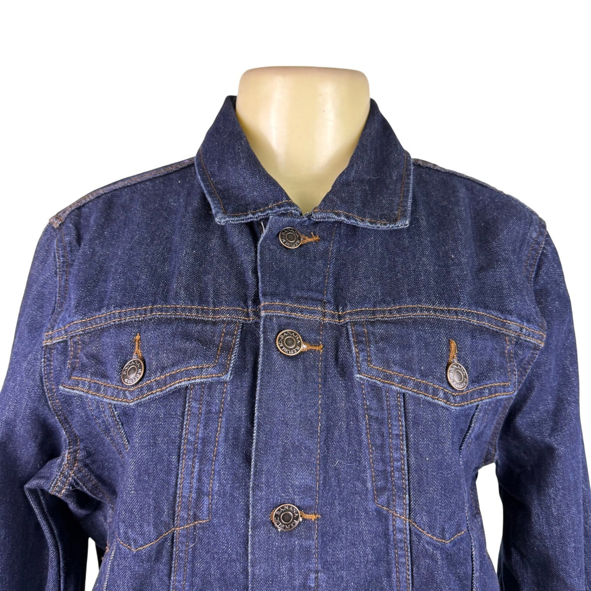Banana Republic Womens Dark Wash Denim Jacket Casual Button-Up Sz S