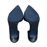 Jessica Simpson Women’s Black Faux Leather Croc-Embossed D'Orsay Heels Size 6M