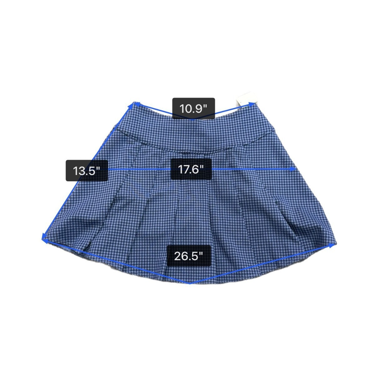 Offline By Aerie Womens Blue Polyester Elastane Houndstooth Skirt Stretchy Sz S