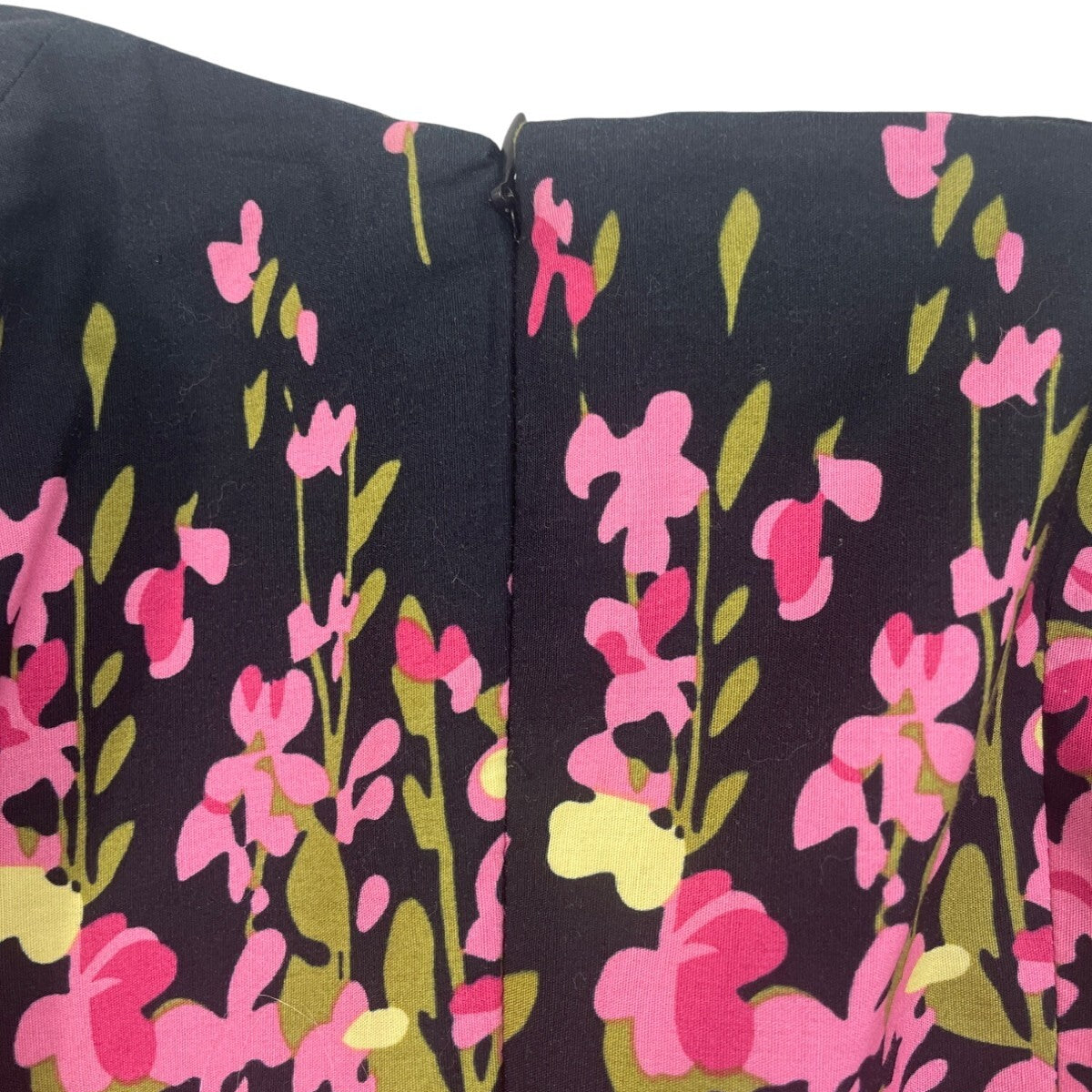 Ann Taylor Loft Strapless Black Dress With Pink Floral Print Size 0