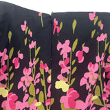 Ann Taylor Loft Strapless Black Dress With Pink Floral Print Size 0