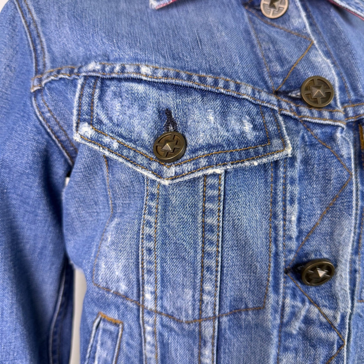 Pamela Love J.Crew Womens Blue Denim Jacket Button Front Size S