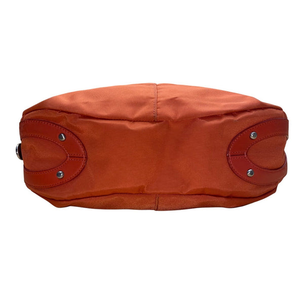 Tumi Women’s Orange Nylon Zip Top Front Zipper Accents Shoulder Bag