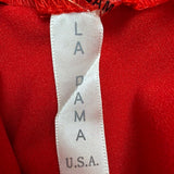 La Dama Womens Red Lace Sleeve Top Size S