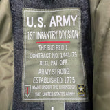 U.S. Army Mens Olive Nylon Bomber Jacket Lightweight Warm Ribbed Cuffs Pockets L