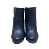 Lucky Brand Women’s Black Leather Sleek Heeled Ankle Booties Size 7