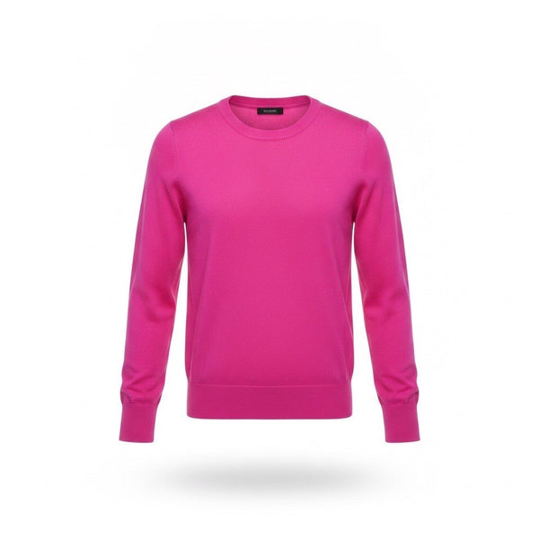 Halogen Womens Pink Merino Wool Crewneck Sweater Long Sleeve Sz M