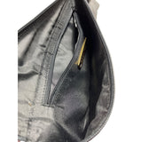 Architect Women's Black Leather With Silver Tone Accents Belly Bag  Sz M