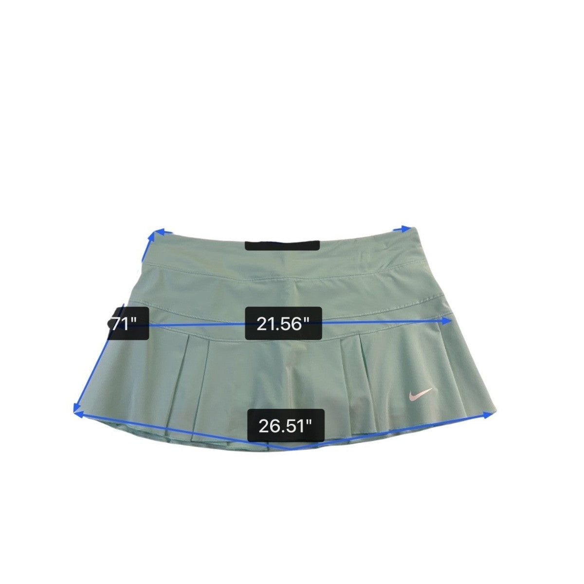 Nike Womens Teal Dri-Fit Skort Pleated Athletic Tennis Sz Large