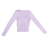 Pink Rose Womens Lilac Long Sleeve Wrap Sweater Size M