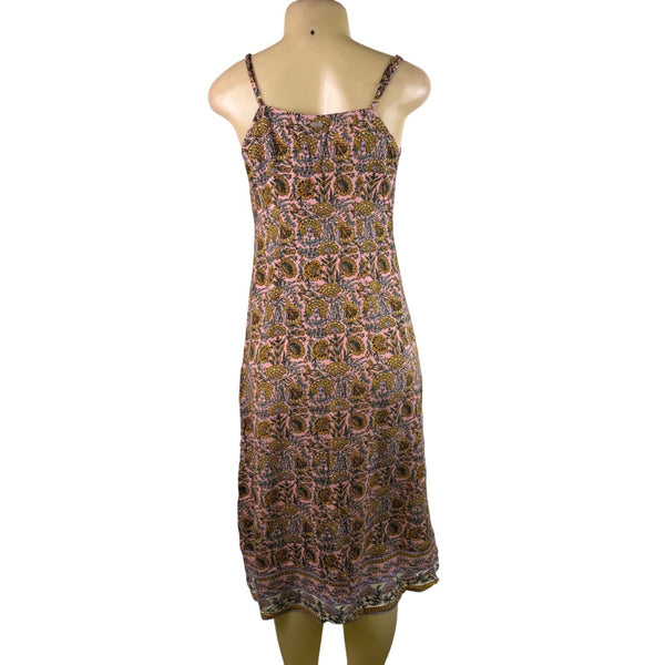Superdry Womens Pink Viscose French Floral Cami Midi Dress Sz US 6 - New