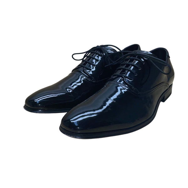Joseph Abboud Men’s Black Patent Leather Soiree Lace-Up Dress Shoes Size 11.5D