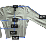 Cest City Womens White Stretch Long Sleeve V-Neck Sweater Size XL