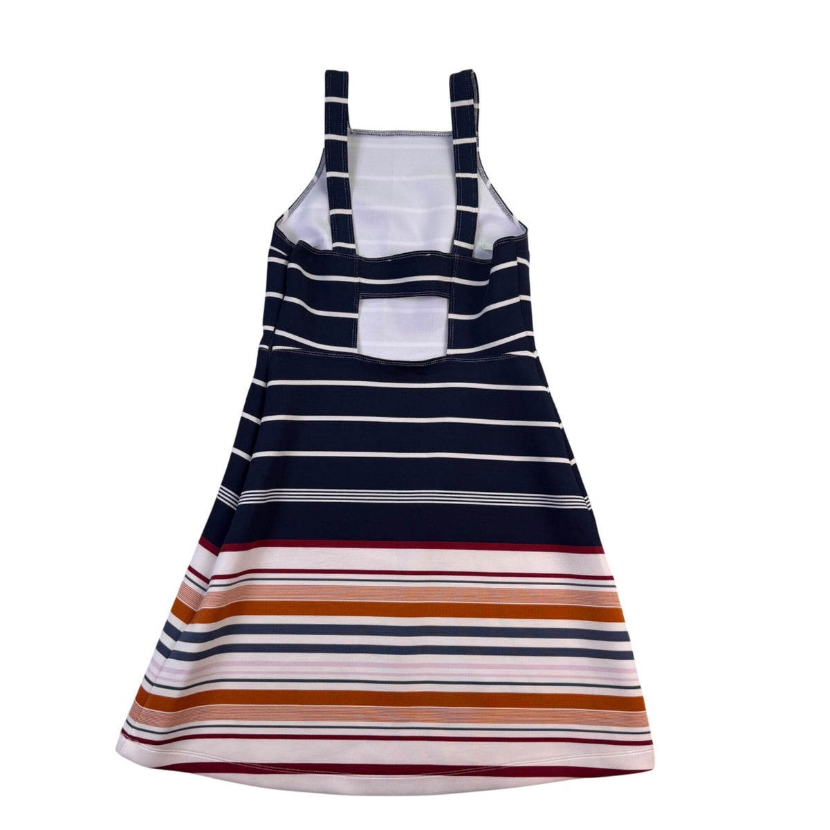 Abercrombie & Fitch Womens Navy & Multicolor Polyester Striped Dress  Size S
