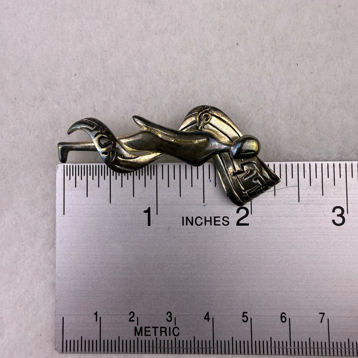 Eric Originals Womens Silver Tone Metal Artistic Brooch Pin Abstract Design