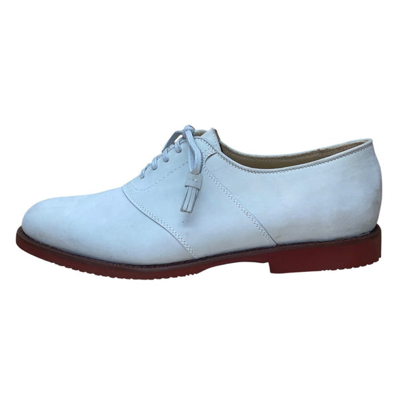 J. Murphy Men’s White Leather Moran Dress Oxford Shoes Size 10.5 M