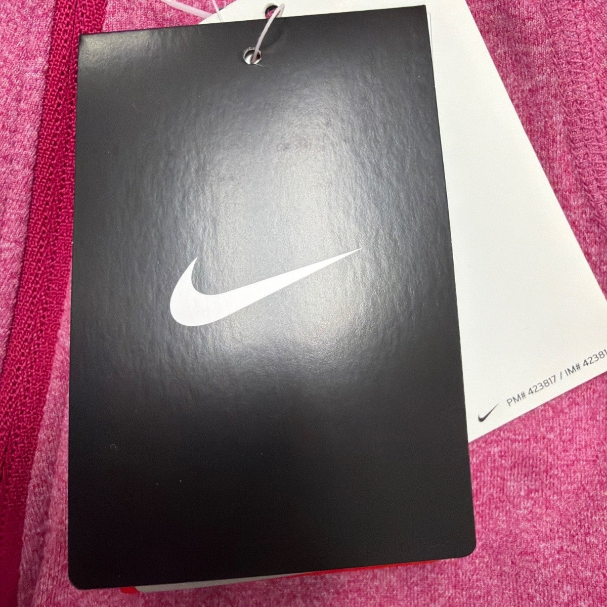 Nike Womens Pink Dri-Fit 3/4 Sleeve Zip Pullover Workout Shirt Sz  XL