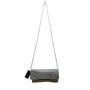 INC Women’s Silver Metallic Mesh Chain Strap Fold-Over Design Clutch Bag