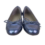 Stuart Weitzman Women’s Bronze Leather Metallic Cap Toe Bow Flats Size 8.5N