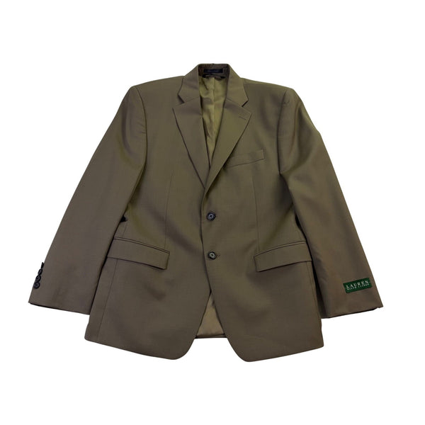 Lauren Ralph Lauren Mens Olive Wool Blazer Suit Jacket 100% Wool 