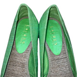 Lauren Ralph Lauren Women’s Lime Shantung Cecilia Peep Toe Wedge Shoes Size 7B