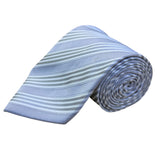 Venetto Mens Blue Polyester Striped Tie