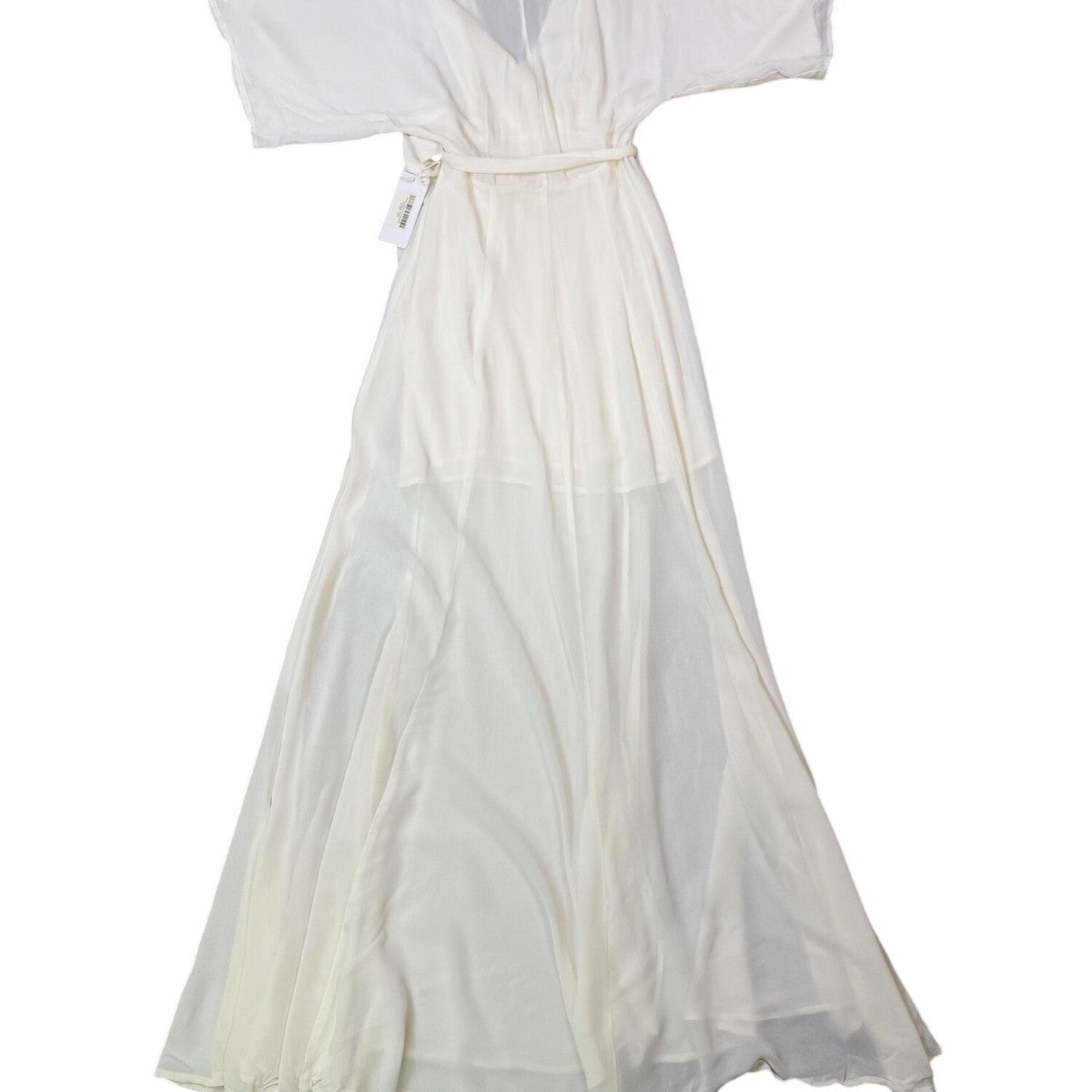Reformation Womens Ivory Wrap Maxi Dress Lightweight & Flowy Elegant Style Sz XS