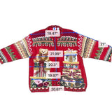 Carolina Colours Womens Red Festive Christmas Beaded Cardigan Plus Size 20W