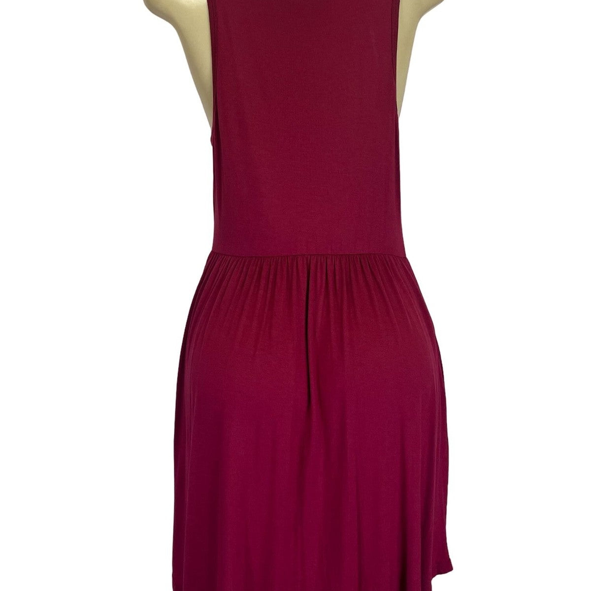 Sleeveless Berry Red WNEEDU Womens Tank Dress Size M New