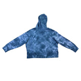 Athleta Womens Blue Tie Dye Cotton Hoodie Pullover Sweatshirt Size 2X