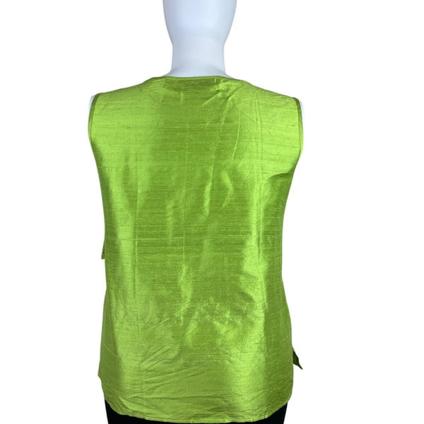 Caroline Rose Green Women’s Silk Tank Top & Jacket Two-Piece Outfit Sz 1X