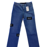 Gloria Vanderbilt Womens Blue Denim Amanda Straight-Leg Jeans Classic Fit Sz14